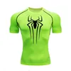 Аниме -пауковой сжатие рубашка с длинным рукавом для мужской фитнеса. Спортивная одежда