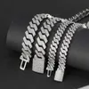 Vendre à chaud 925 Sterling Silver Hip Hop Jewelry Pass Diamond Tester Tester 16 mm Cuban Link Chain