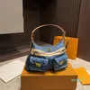 Projektantka damska Budenin Denim seria podnodowa dżinsowa niebieska torebka torebka na ramion