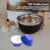 Bakvormen 100pieces niet-toxische cupcake papieren voeringen anti-aanbak muffinvormen voor thuiskeuken bakware blauw
