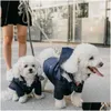 Abbigliamento per cani L'analto per animali domestici con cappuccio per cuccioli giallo giallo e pioggia giacca MTI Adatto per grandi vestiti piccoli medili goccia dhvrb dhvrb