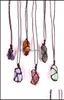 Arts et artisanat Cadeaux arts maison jardin love cadeaux Crystal Natural Quartz Reiki guérison Chakra Gemstone Hand Woven Net Sac rugueux STO6359191