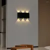 Lampa ścienna nowoczesne lampy wewnętrzne 6W w szczotkowanej aluminiowej czarnej i srebrnej na salon korytarz sypialnia sypialnia Oświetlenie Dekoracja łóżka