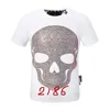 Филипе Плейн Футболки роскошные бренд мужская мода Оригинальный дизайн летний высококачественный футболок с черепом PP Классический варень