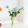 Dekorative Blumen 2pc künstliche Rosenblume Simulation Slik -Stoff feuchtigkeitsspendende schwarze weiße/blaue Fälschung für Hochzeitsfeier Vase Dekoration