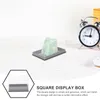 Present Wrap 6 PCS Mineral Prov Box Square Display Case Case Falls lagringsbink Skåp Pet Praktiskt