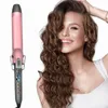 Copri per capelli in ceramica professionale elettrico LCD Curling Rolling Curls Wand Waver Waver Styling Styling Strumenti 240506