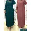 Roupas étnicas Eid 2023 Mullim Women Party Dress ABAYA DUBAI KAFTANS NOITE DOVIDO DO MORROCCO ISLAM ROBE MUSME MUSMANE DROP DHEEF