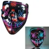 برد هالوين البارد على شكل حرف V LED Black Light Ghost Step Glow Glow Fun Election Year Roal Play Clothing Supplies Mask Party Mask