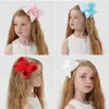 Haarzubehör 2pcs Neugeborene Grosgrain Ribbon Feste 6 -Zoll -Haarbögen mit Clip für Mädchen Haarklammern Haarnadel Barrettes Kinder Baby Haare Accessorie