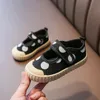 Baby Girls Canvas Shoes Autumn Infant Toddler Shoes Wave Point Soft Bottom Non-slip Children Kids Casual Shoes Student Sneakers 240514