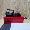 Mary Janes Flats pour femmes Sangle de cheville Slip sur Bowknot Rivet Satin Ballet Round Toed Brand New Dance Shoes DH