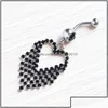 Navel Bell Button Rings Navel Bell Button Rings 5 Colors Mix Heart Style Alloy Umbilical Ring Belly Body Piercing Jewelry D Dhseller Dhhf5