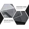 Present Wrap 6 PCS Mineral Prov Box Square Display Case Case Falls lagringsbink Skåp Pet Praktiskt