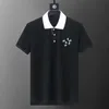 designer mäns polos män t-shirts kort ärm t shirt polo skjorta hög kvalitet bokstav tryck mönster Kläder Kläd Tee Svart och vita mens tees Asiatisk storlek M-3XL