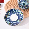 Teaware sets Alegant Ceramics Tea Pot Cup en schotel goudstickers phalaenopsis orchidee ontwerp koffie Water mok drink vlinder vlinder