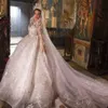 Seksowna suknia ślubna o seksownej podłodze Klasyczna głębokie suknia w piłce w dekolcie Sukienki panny młodej wdzięku dla nowożeńców de novia