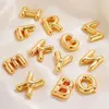 Anhänger Halskette A-Z Gold Farbe Chunky Alphabet Ballon Blase Initiale Buchstabe Halskette für Frauen Männer Charme Kragen Schmuck