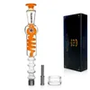 Phoenix Star Nectar Collector Kit With Freezable Glycerin Coil Portable Dab Rigs Small Glass Bongs With Titanium Nail 8.5 Inches