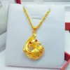 Gold Shop Same 999 Necklace Womens Real 24 K Pendant Jewelry 5D Wedding Gift 240511