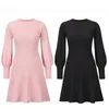 Casual Dresses Elegant Long Sleeve Black Friday Party Short Dress 2024 Fashion Slim Knitted Winter For Women