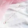 Chokers Japonais Japonais Pink Peach Heart Bow Pendant Collier D240514