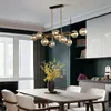 Nordic Glass Ball Chandelier Bubble LED Lampes suspendues à la maison Modern Dinning Dinning Salle Cuisine Éclairage luminaire