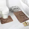 Banyo Mats Tuvalet Mat 2pcs/Set Dolphin 3D Flannel Banyo Antiskid Halı Kombinasyonu Takım Tapis de Douche Anti Glisse Zemin Seti