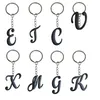 Anelli chiave Black Large Lettere Keycring per borse da scuola zaino Ring Boys Tastchains Tags Goodie Bag Stumper Christmas Gifts A OTDBV