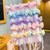 Accessoires de cheveux Couleur unie à ruban long Bow Baby Cair Clips Coupons Bowknot Hairpins For Girl Barrettes Kidans Kids Princess Hair Accessoires