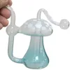 Mushroom Glass Oil Burner Bubbler Pipe Mini Bongs Glow In The Dark Percolator Water Pipes Hookah Bubblers Recycle Portable Hand Smoking Dab Rigs