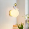 Lampe murale LED des lumières de lune en résine moderne pour la chambre à coucher de chambre d'enfants étude de chambre à l'éclairage intérieur décoratif