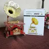 Декоративные фигурки Творческая фонографа музыкальная коробка ювелирные изделия подарки рождественские ретро -ручной работы