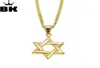 Naszyjniki wiszące żydowską biżuterię Magen gwiazda David Naszyjnik Kobiety Mężczyźni Łańcuch Rose Gold Stal ze stali nierdzewnej Israel7474202
