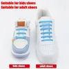 Pièces de chaussures 2024 Silicone Elastic Shoelaces Fashion Unisexe Athletic No Tie Lace All Sneakers Color for Kids and Adults