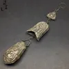 装飾的な置物アンティークコレクション白い銅の針と糸バッグペンダント
