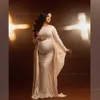 Maternity Dresses Pregnant woman photography props dress elastic fabric bat shirt suitable for taking photos pregnant woman family party goddess dressL2405