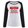 Dames polos hallo mijn naam is god (sterft antwoord - lelijke jongen) lange mouw t -shirt anime kleren aangepaste t shirts vrouwelijke dameskleding