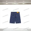 xinxinbuy 2024 Men women designer shorts Letter embroidery denim cotton fabric short black white brown gray blue white Apricot S-XL new