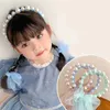 Haarzubehör Korean Perle Bow Ribbon Kinder Haarband Prinzessin Mesh Bogenknot Girls Hair Hoop Stirnband süßer Kopfschmuck Baby Haarzubehör Accessoires