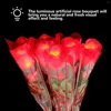 装飾的な花バレンタインデイローズフラワー鉛ライトアップ輝くシングルローズウェディングギフト