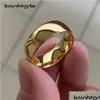 Band Rings Band Rings Classic Gold Color Wedding Ring Tungsten Carbide Women Men Engagement Gift Jewelry Dome Polished Engraving 21071 Dh3Hi