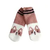 Chaussettes pour femmes plus taille pour hommes imprimé animal charmant chiot en peluche du milieu de la maison