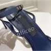 Luxus-Designer hochwertiger Spitze obere Design Marke Mode High Heels D und G Geschnitzte Ferse Schnürknopf Verstellbare Sandalen Neue Sommergröße 35-42