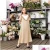 Ethnic Clothing Ramadan Fashion Muslim Children Abaya Print Girl Maxi Dress Long Robe Gowns Kimono Cute Jubah Middle East Arab Islam Dhjri