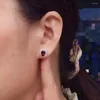 Boucles d'oreilles Vente naturel grenat argent pour la femme de bureau 5 mm 7 mm VVS 925 Bijoux