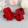 Saç aksesuarları 2pcs/set Koreli bebek kafa bandı çorapları kırmızı bowknot kız saç bandı güzel çizgili çizgili ekose yaylar bebek çorap çocuk saç aksesuarları