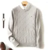 Herrenpullover reine Kaschmirpullover Kleidung Herbst Winter Warm Jersey Jumper Robe Hombre Hiver Pullover O-Neck Strickmischung