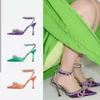 Wiosna 2024 Kuche krystalicznie cienkie sandały bandażowe na wysokim obcasie kobiety letnie gladiators buty