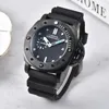 Pan Stainless steel Wrist Watches for Men 2024 New Mens Watches All Dial Work Quartz Watch Top Luxury Brand Clock Men Fashion Black rubber strap PAN015